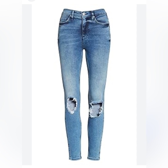 Free People Denim - Free People‎ Busted Denim Distressed Skinny Jean
